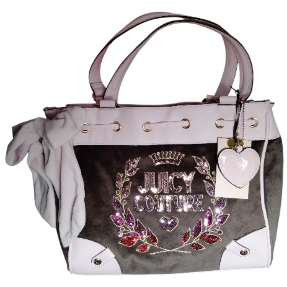 👑RARE!JUICY COUTURE Floral Ombre ColorSequin *DAYDREAMER* Pink+Brown Bag❤️💜 🩷
